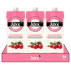 Kit 3x Suco Cranberry Zero Juxx 1L