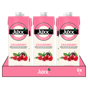 Kit 6x Suco Cranberry Zero Juxx 1L