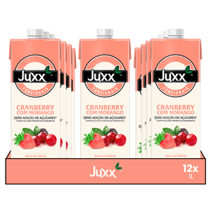 Kit 12x Suco Cranberry com Morango Zero Juxx 1L