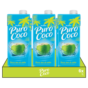 Kit 6x Água de Coco Puro Coco 1L