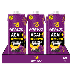 Kit 6x Smoothie de Açaí Banana Zero Amazoo 1L