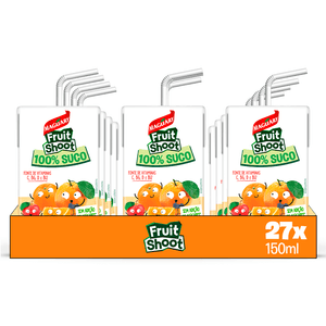 Kit 27x Suco 100% de Laranja Fruit Shoot 150ml