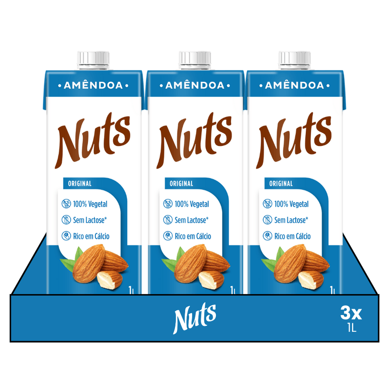 Leite-Vegetal-Amendoa-1L-Nuts---3-Unidades