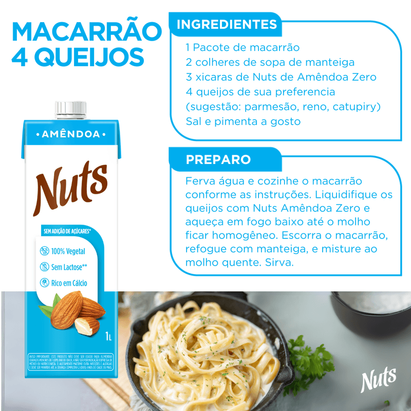 Leite-Vegetal-Amendoa-Zero-1L-Nuts---3-Unidades