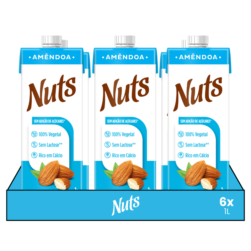 Leite-Vegetal-Amendoa-Zero-1L-Nuts---6-Unidades